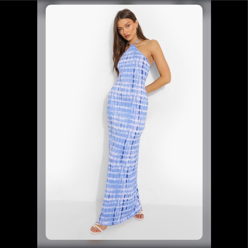 Brand New!!! TIE DYE HALTERNECK MAXI DRESS